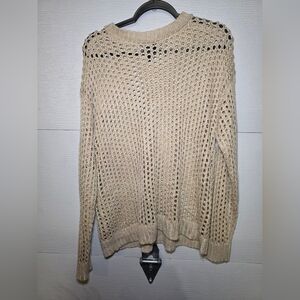 Daytrip Women's Tan Open-Knit Sweater